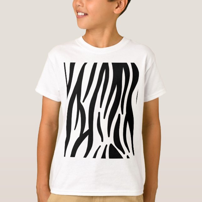 Tierdruckzebra-Muster T-Shirt (Vorderseite)