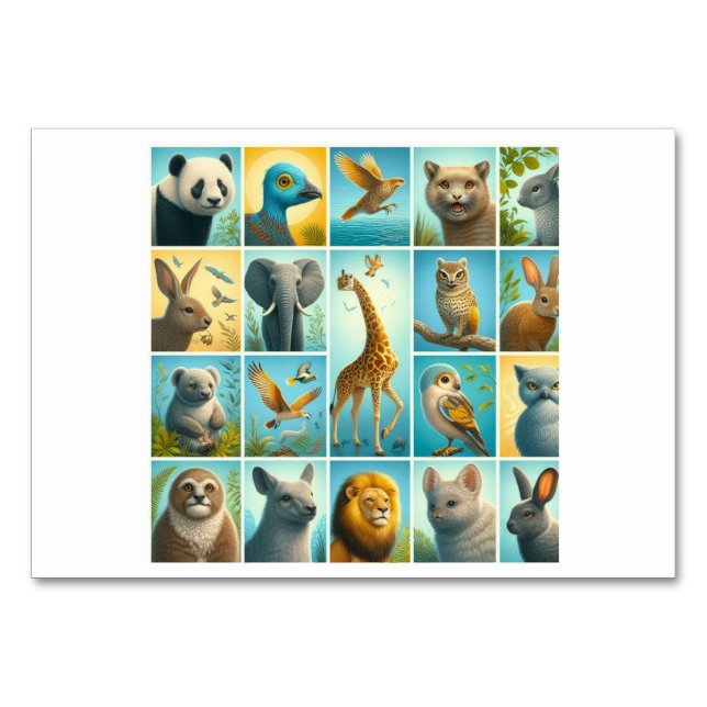 Tiere (동 물) - koreanische Flash Cards Tischnummer (Vorderseite)