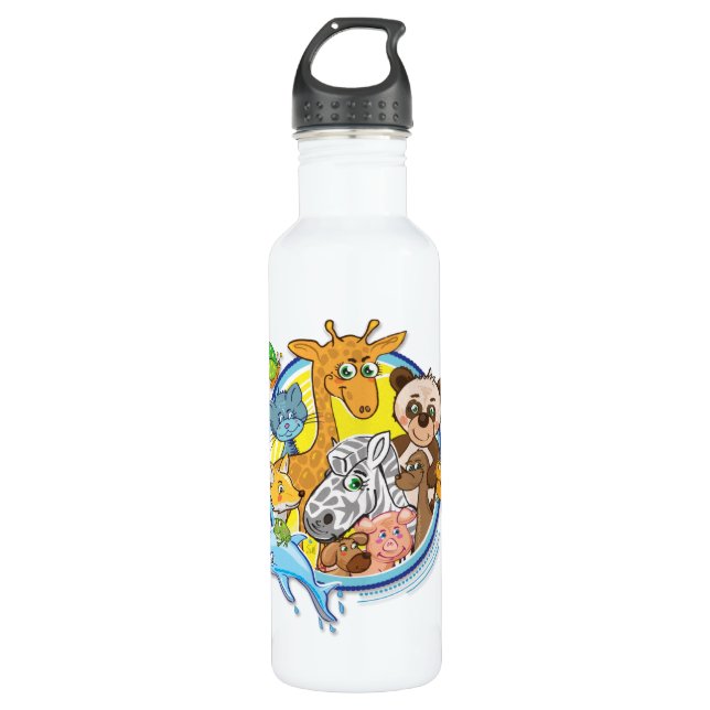 Tiere 2 alle zusammen - meine Freiheitsflasche Trinkflasche (Vorderseite)