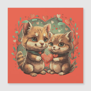 Tiere am Valentinstag in Liebe Magneteinladung