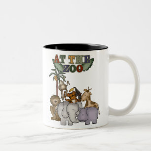Tiere am Zoo Zweifarbige Tasse