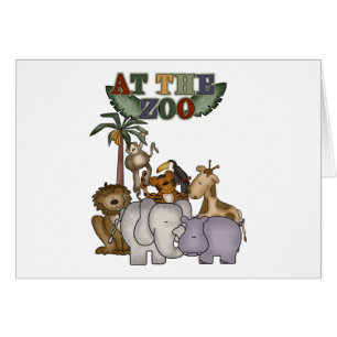 Tiere an den Zoo-T-Shirts und den Geschenken