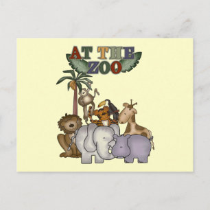 Tiere an den Zoo-T-Shirts und den Geschenken Postkarte
