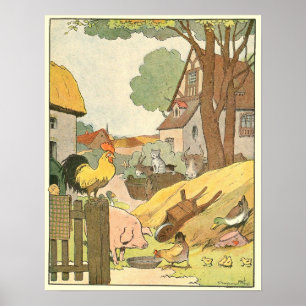 Tiere auf dem BauernhofStorybook Poster