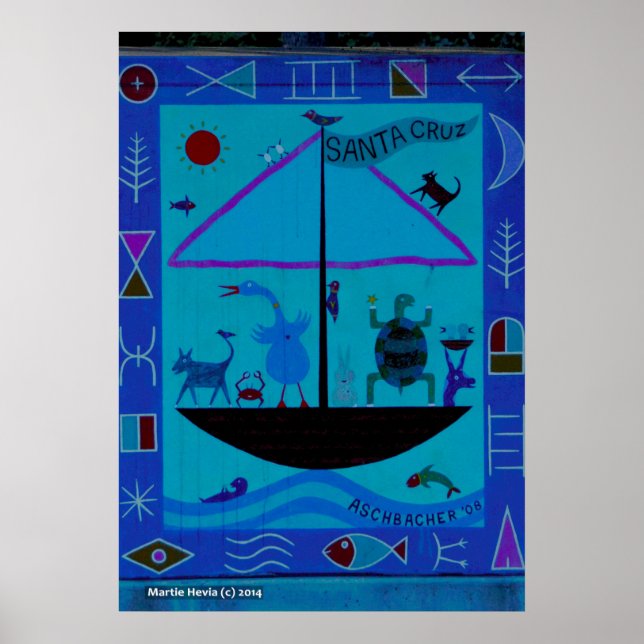 Tiere auf dem Schiff Poster (Vorne)