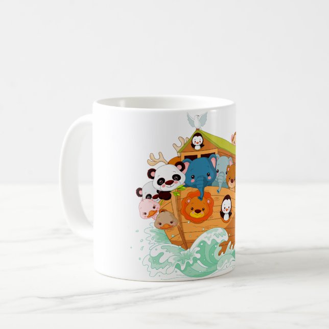 Tiere auf der Noahs Art Tasse (Vorderseite Links)