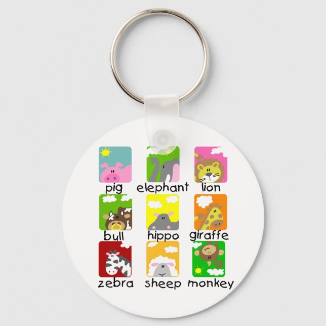 Tiere auf Parade Tshirts und Geschenke Schlüsselanhänger (Vorderseite)