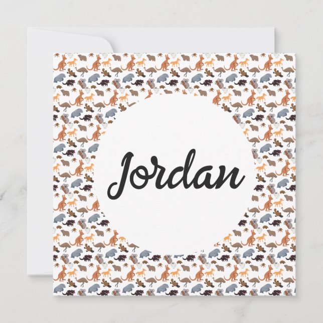 Tiere aus Australien Aussie Wildlife Einladung (Vorderseite)