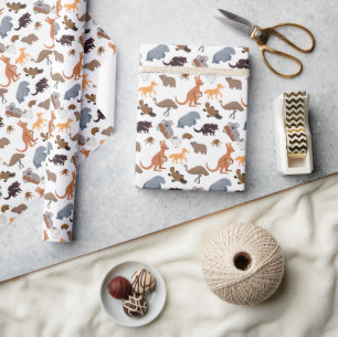 Tiere aus Australien Aussie Wildlife Geschenkpapier
