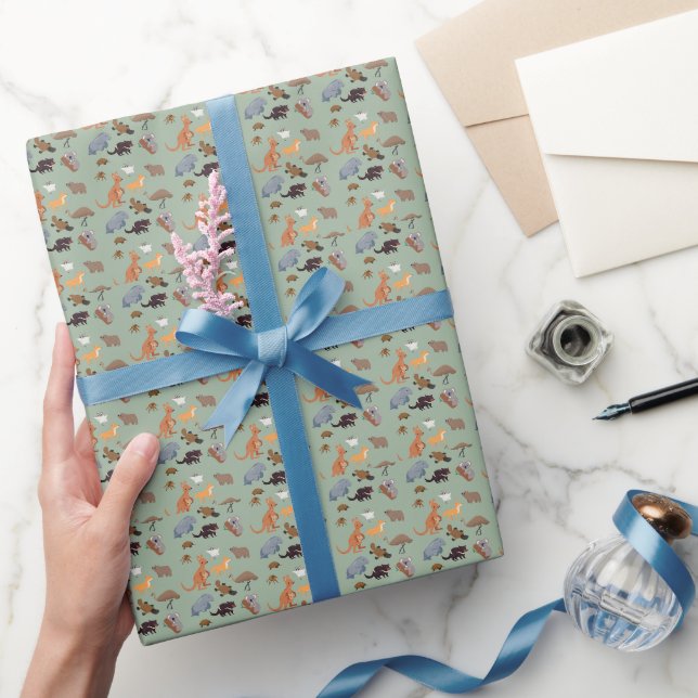 Tiere aus Australien Aussie Wildlife Geschenkpapier (Schenken)
