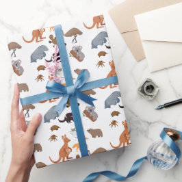 Tiere aus Australien Aussie Wildlife Geschenkpapier