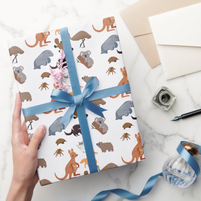Tiere aus Australien Aussie Wildlife Geschenkpapier (Schenken)