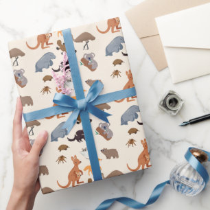 Tiere aus Australien Aussie Wildlife Geschenkpapier