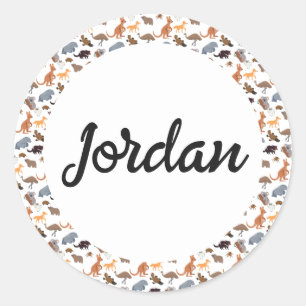 Tiere aus Australien Aussie Wildlife Runder Aufkleber