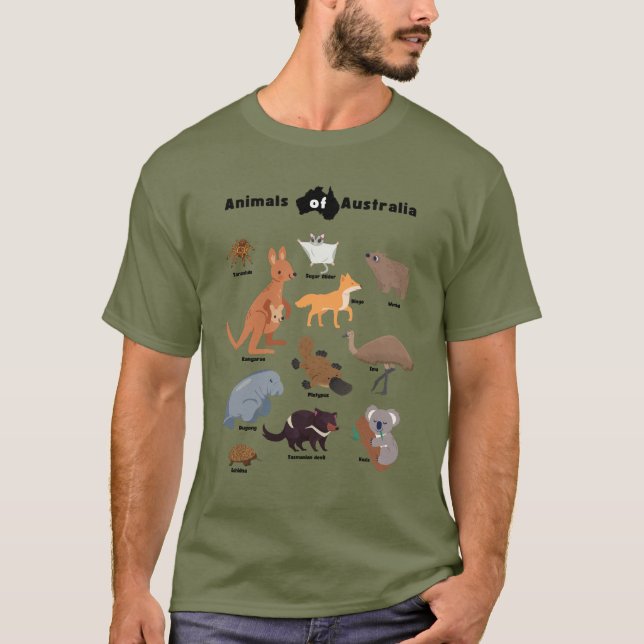 Tiere aus Australien Aussie Wildlife T - Shirt (Vorderseite)
