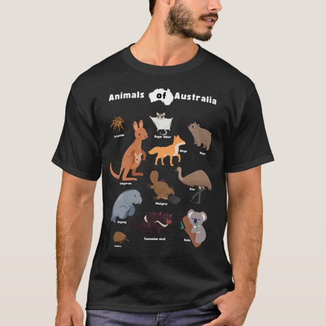 Tiere aus Australien Aussie Wildlife T - Shirt (Vorderseite)