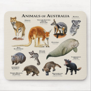Tiere aus Australien Mousepad
