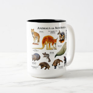 Tiere aus Australien  Zweifarbige Tasse