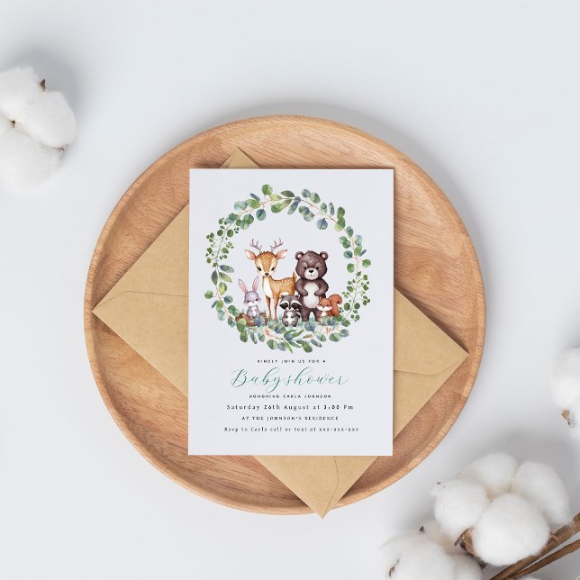 Tiere aus Holz - Baby-Dusche Einladung (Von Creator hochgeladen)