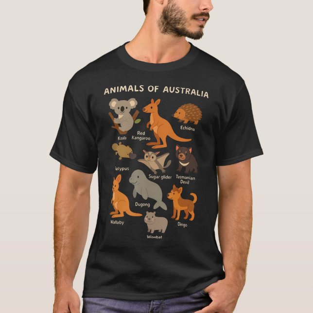 Tiere Australiens Bildung Aussie T-Shirt (Vorderseite)