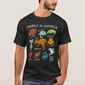 Tiere Australiens Retro T-Shirt