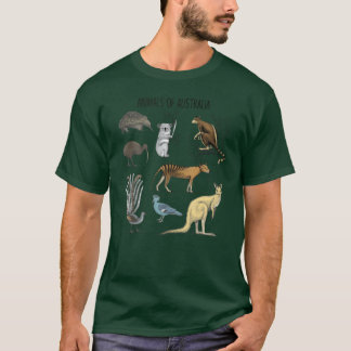 Tiere Australiens Tierwelt Lehrfries T-Shirt