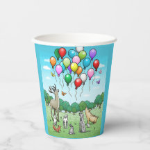 Tiere beobachten die Luftballons