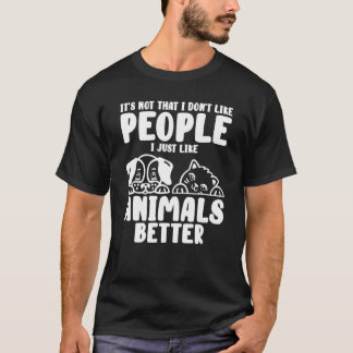 Tiere besser Introvertiert Soziale Distanzierung K T-Shirt