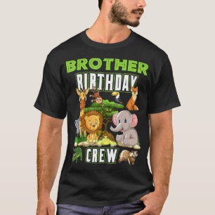 Tiere Bruder Geburtstag Crew Safari Thema Bday Pa T-Shirt