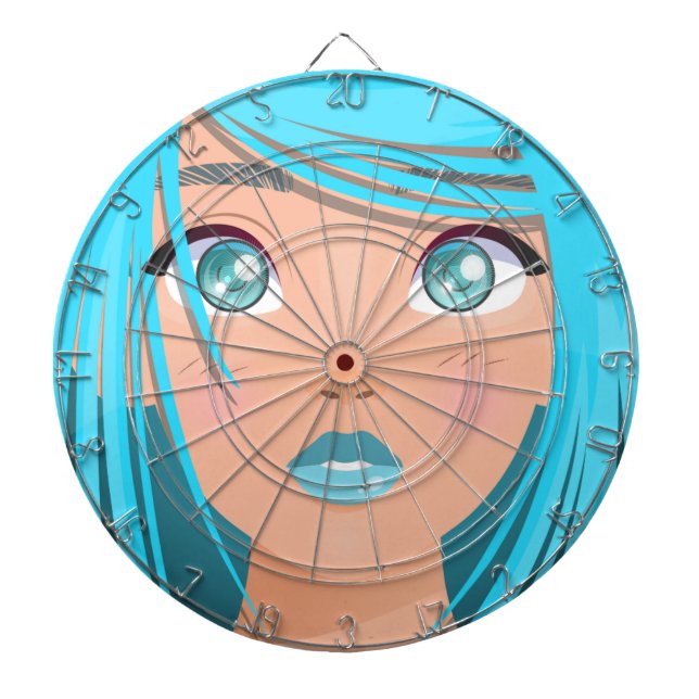 TIERE CARTOON GIRL DARTSCHEIBE (vorne)
