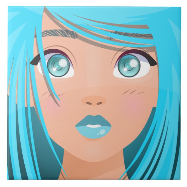 TIERE CARTOON GIRL FLIESE (Vorderseite)