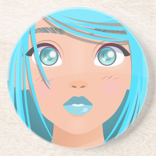 TIERE CARTOON GIRL GETRÄNKEUNTERSETZER (Vorne)