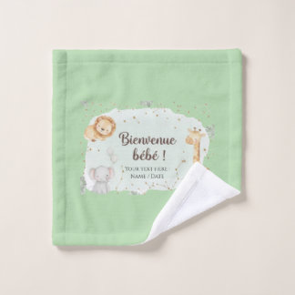 Tiere der Savanne Aquarell - Willkommen Baby Waschlappen