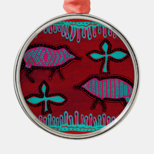 Tiere der Südwest-Wüste Silbernes Ornament