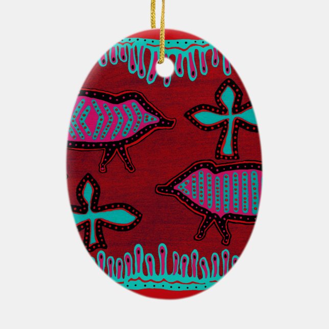 Tiere der Südwestwüste Keramikornament (Hinten)