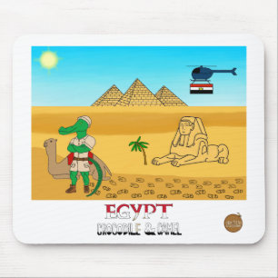 Tiere der Welt, Ägypten: Krokodil & Kamel Mousepad