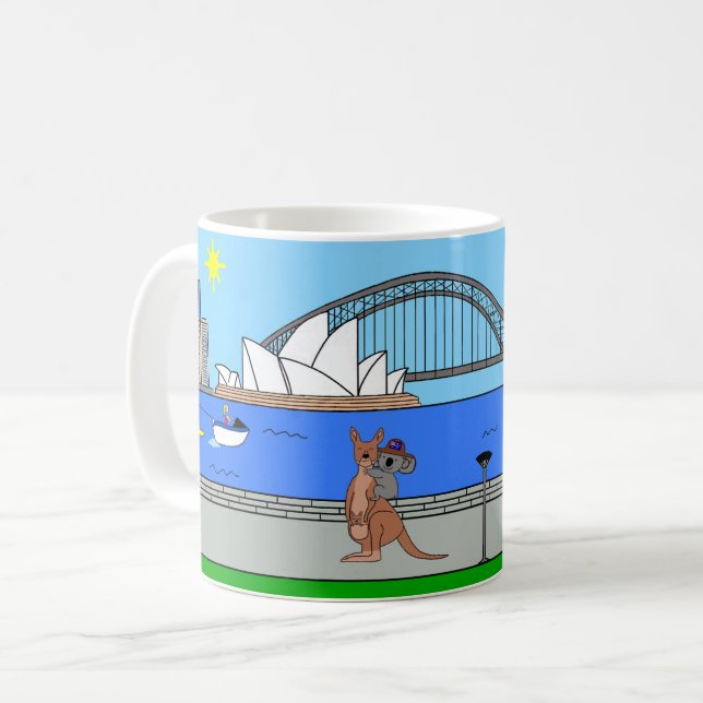 Tiere der Welt, Australien: Kangaroo & Koala Kaffeetasse (Vorderseite Links)