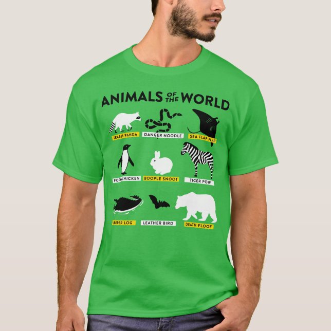 TIERE DER WELT Freunde T-Shirt (Vorderseite)