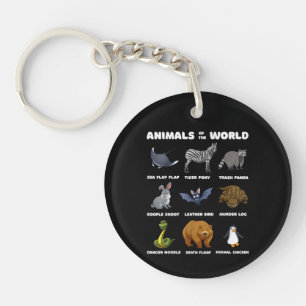 Tiere der Welt Geschenk Lustige Seltene Tiere Meme Schlüsselanhänger