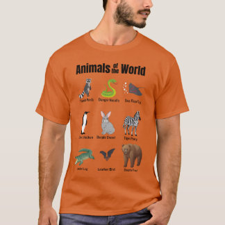 Tiere der Welt lustige falsche Namen Geschenk T-Shirt