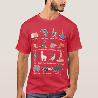Tiere der Welt Seltene exotische Tiere Memes Freun T-Shirt