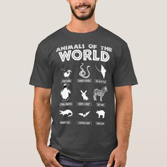 Tiere der Welt T-Shirt (Vorderseite)