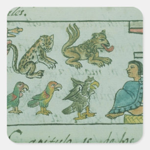 Tiere des Kaisers von Aztec Quadratischer Aufkleber