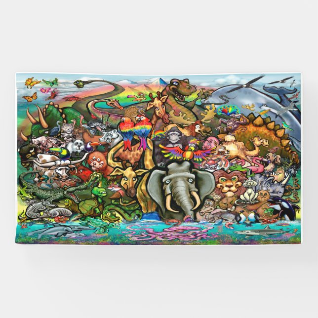 Tiere des Planeten Erde Banner (Horizontal)