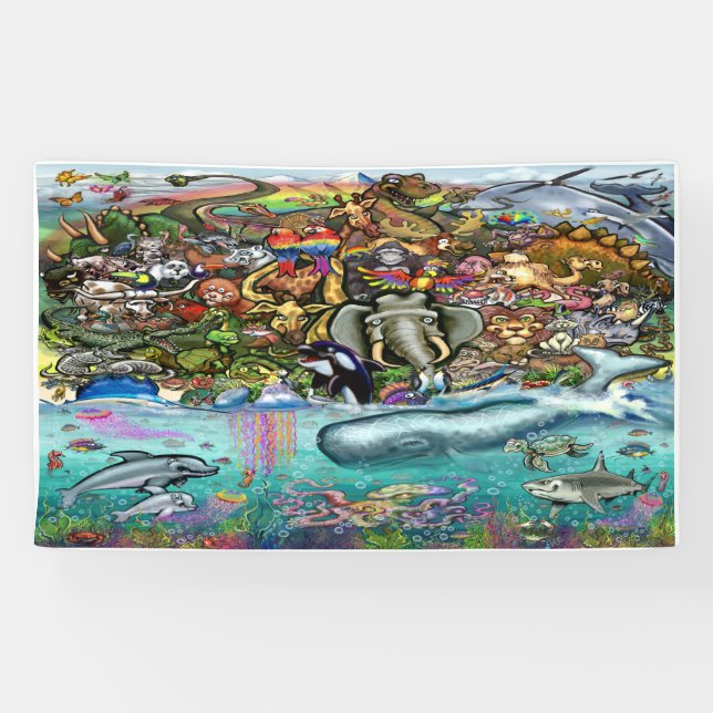 Tiere des Planeten Erde Banner (Horizontal)