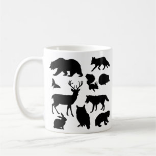 Tiere des Waldes, wild lebende Tiere Kaffeetasse