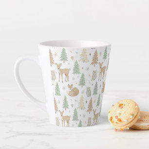 Tiere des Winterwaldes nahtloses Muster Milchtasse