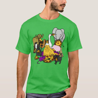 Tiere, die eine Pizza-Party feiern Freund T-Shirt