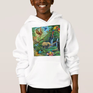 Tiere, die zusammen leben, werfen Kissen Hoodie