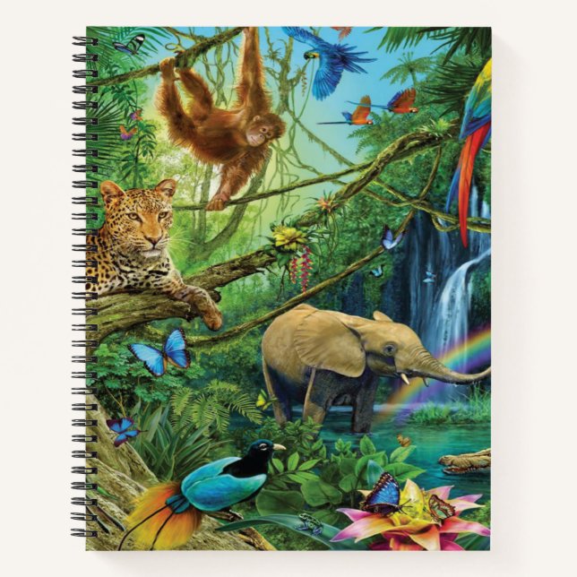 Tiere, die zusammen leben, werfen Kissen Notizbuch (Vorderseite)